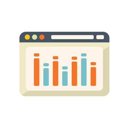 Web page report icon flat vector. Paper data. File market isolatedのイラスト素材