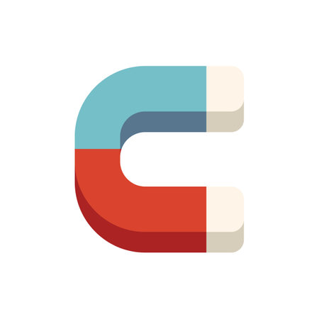 Social magnet icon flat vector. Online media. Email seo isolatedのイラスト素材