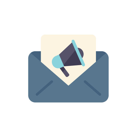 Mail marketing icon flat vector. Online media. Design email isolatedのイラスト素材