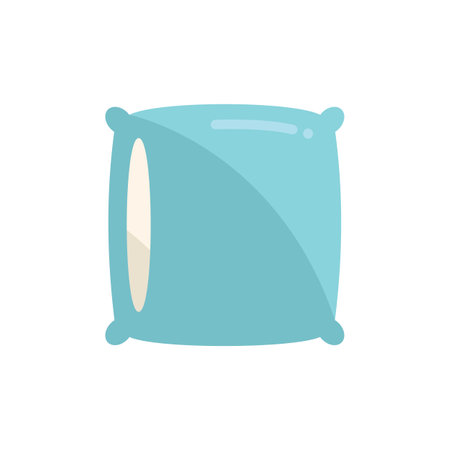 Soft bed pillow icon flat vector. Sport lifestyle. Healthy life isolatedのイラスト素材