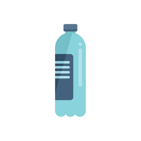 Water bottle icon flat vector. Sport food. Active health isolatedのイラスト素材