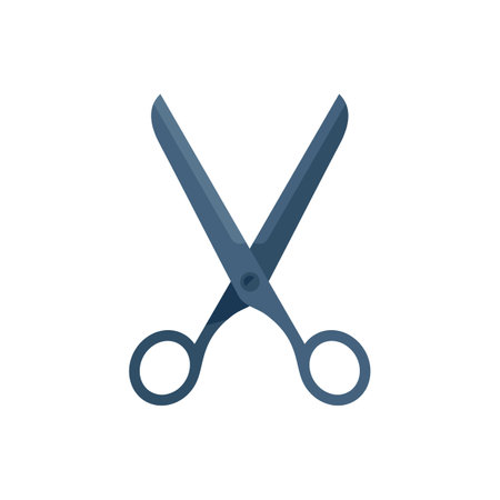 Clothing repair scissors icon flat vector. Tailor machine. Sew thread isolatedのイラスト素材