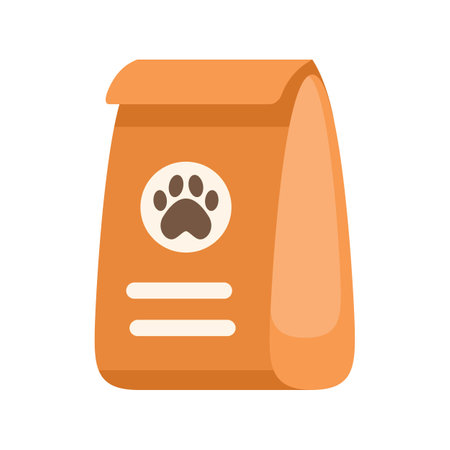 Dog nutrition icon flat vector. Pet food. Animal feed isolatedのイラスト素材