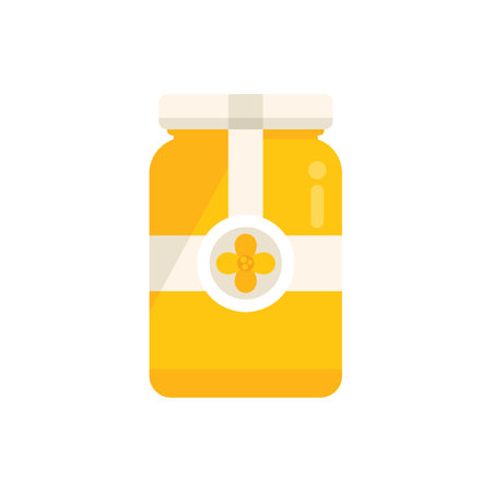 Canola jar icon flat vector. Plant flower. Rapa crop isolatedのイラスト素材