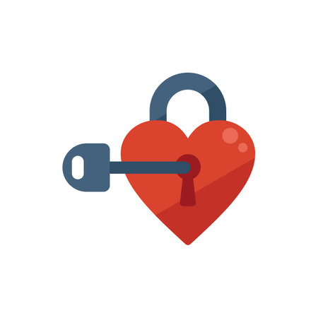 Heart credibility icon flat vector. Customer trust. Rate review isolatedのイラスト素材