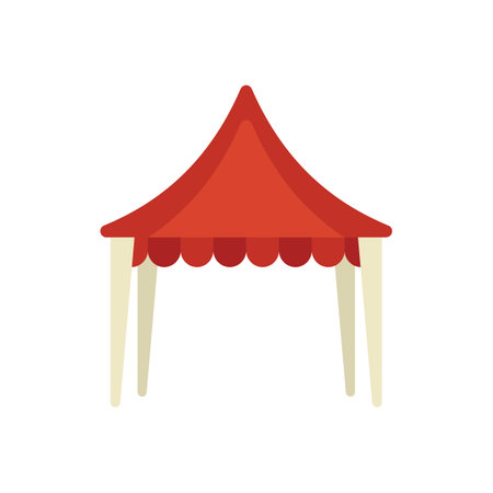 Event tent icon flat vector. Plan manager. Office task isolatedのイラスト素材
