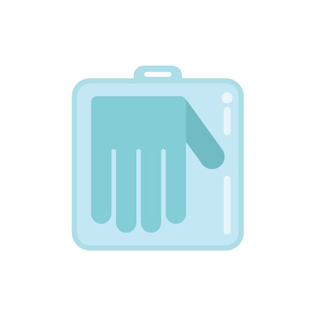 Glove box icon flat vector. Surgical latex. Doctor clean isolatedのイラスト素材