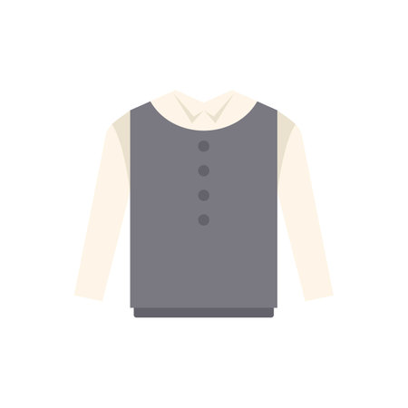 School shirt icon flat vector. Student suit. Pupil clothes isolatedのイラスト素材