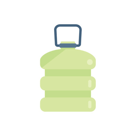 Biodegradable plastic liquid bottle icon flat vector. Eco recycle. Ocean waste isolatedのイラスト素材