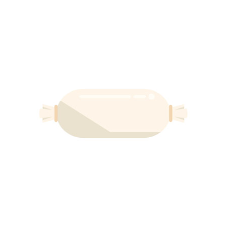 Biodegradable plastic package icon flat vector. Eco recycle. Water bag isolatedのイラスト素材