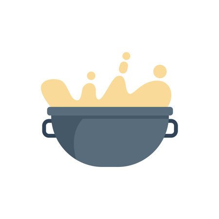 Bread dough icon flat vector. Flour pastry. Baking ball isolatedのイラスト素材