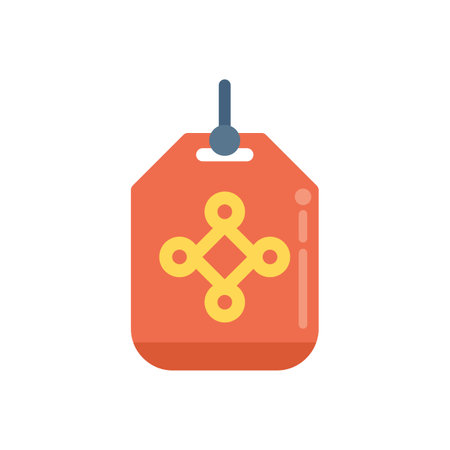 Cute amulet icon flat vector. Chinese fortune. Charm animal isolatedのイラスト素材