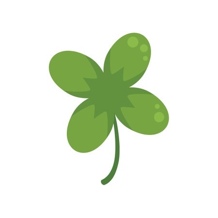 Irish clover icon flat vector. Four leaf. St patrick isolatedのイラスト素材
