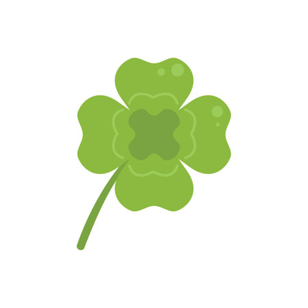 Clover tag icon flat vector. Ireland day. Lucky day isolated