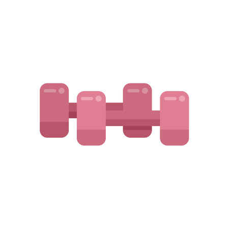 Physical therapist dumbbell icon flat vector. Doctor therapy. Injury health isolatedのイラスト素材