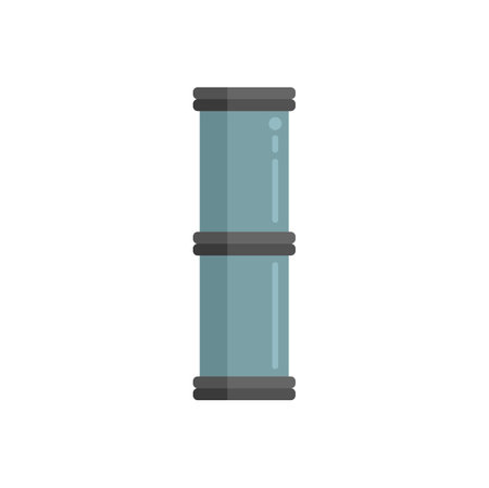 Plumbing pipe icon flat vector. Water metal. Steel valve isolatedのイラスト素材