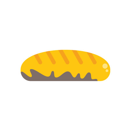 Waste bread icon flat vector. Trash food. Ecology reuse isolatedのイラスト素材