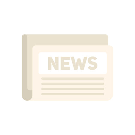 Event newspaper icon flat vector. Web page. Daily story isolatedのイラスト素材