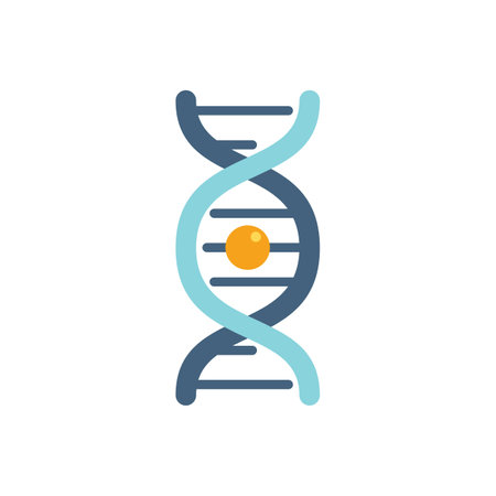 Dna test icon flat vector. Gmo food. Science research isolatedのイラスト素材