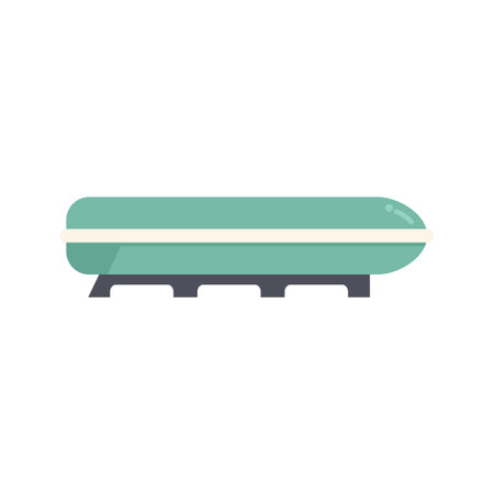 Car box icon flat vector. Roof trunk. Travel cargo isolatedのイラスト素材