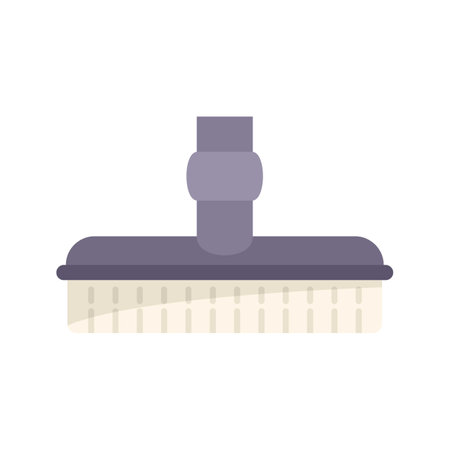 Brush pool cleaning icon flat vector. Water equipment. Filter vacation isolatedのイラスト素材