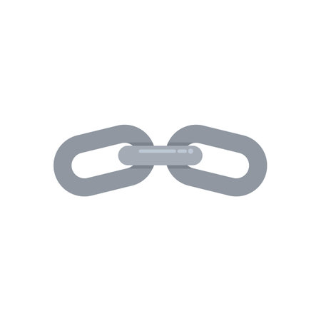 Button chain icon flat vector. Link web. Internet digital isolatedのイラスト素材