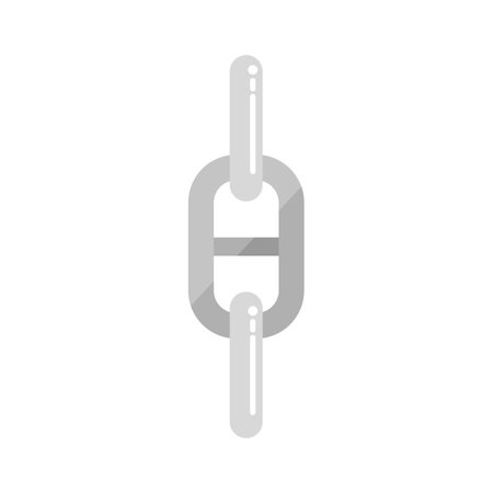 Technology chain icon flat vector. Web link. Internet network isolated