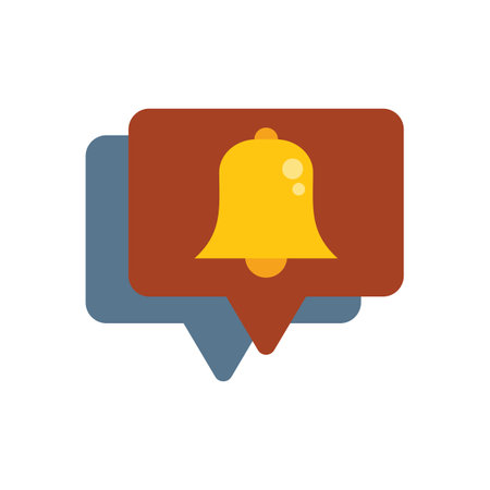 Notice sound icon flat vector. Button letter. Pop post isolatedのイラスト素材