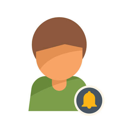 Subscribe boy icon flat vector. Email message. Social post isolatedのイラスト素材