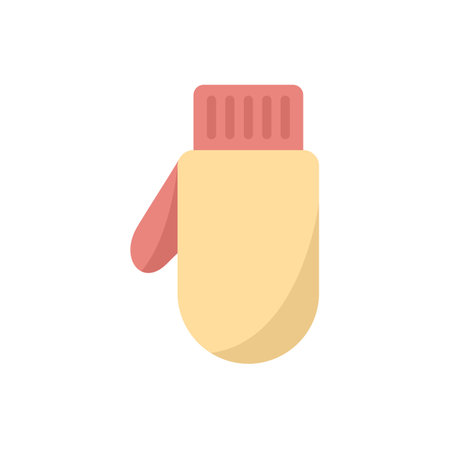 Knitting glove icon flat vector. Wool knit. Fabric cloth isolatedのイラスト素材