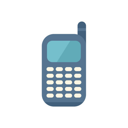 Mobile icon flat vector. Web interface. Contact app isolatedのイラスト素材