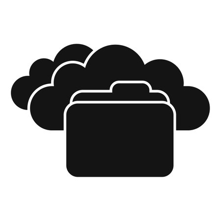 File folder icon simple vector. Data cloud. Storage serverのイラスト素材