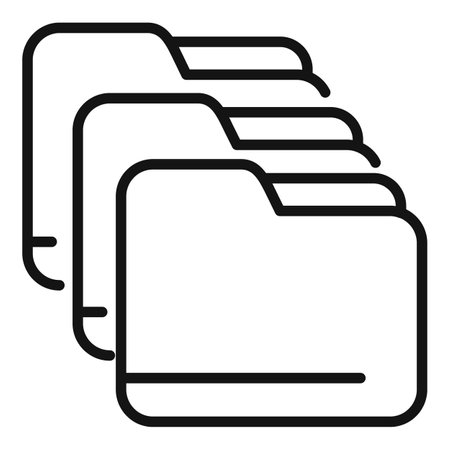 Folder backup icon outline vector. Data cloud. Digital fileのイラスト素材