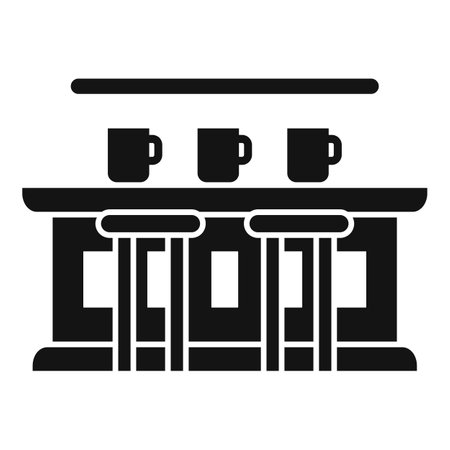 Mug bar counter icon simple vector. Cafe pub. Beer foodのイラスト素材