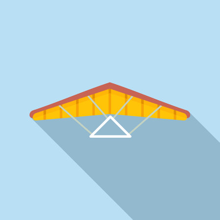 Glider aerodynamics icon flat vector. Para air. Man skyのイラスト素材