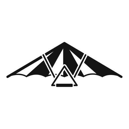 Aircraft glider icon simple vector. Fly plane. Man skyのイラスト素材