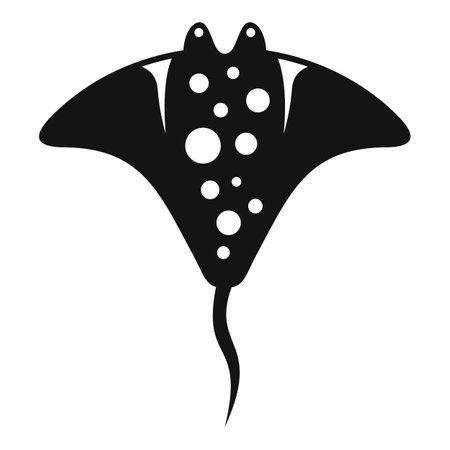 Stingray icon simple vector. Sea animal. Fish ray