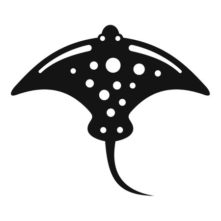 Marine stingray icon simple vector. Fish animal. Nature wildlifeのイラスト素材