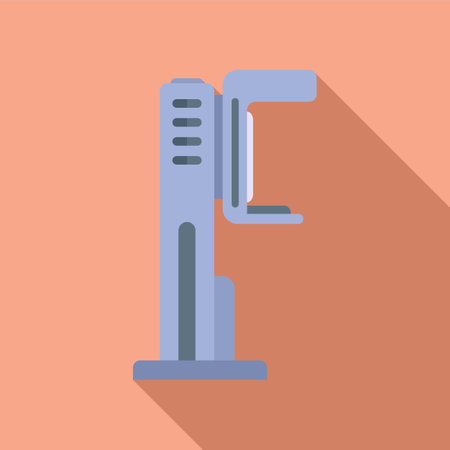 Breast mammography machine icon flat vector. Health cancer. Female rayのイラスト素材