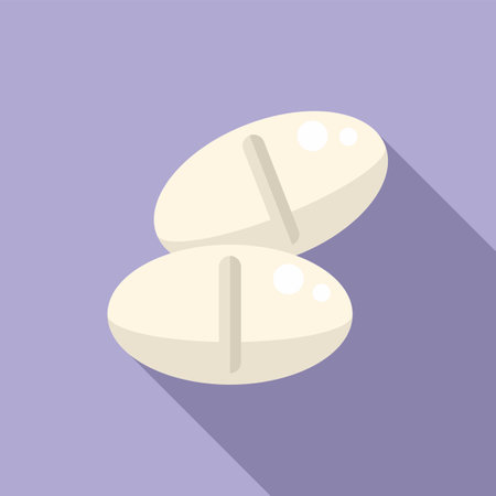 Pill immune icon flat vector. Bacteria drug. Virus resistanceのイラスト素材