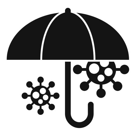 Virus protection umbrella icon simple vector. Drug medicine. Medical immuneのイラスト素材