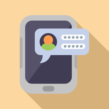 Tablet password protection icon flat vector. Personal login. App screenのイラスト素材