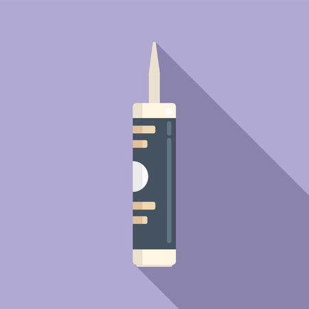 Silicon tube icon flat vector. Silicon glue. Home industryのイラスト素材