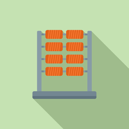 Stand bobine icon flat vector. Cotton factory. Textile processのイラスト素材