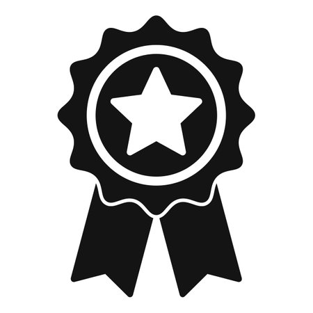 Ranking emblem icon simple vector. Medal award. Trophy winnerのイラスト素材
