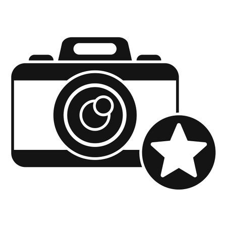 Camera brand ambassador icon simple vector. Social media. Business celebrityのイラスト素材