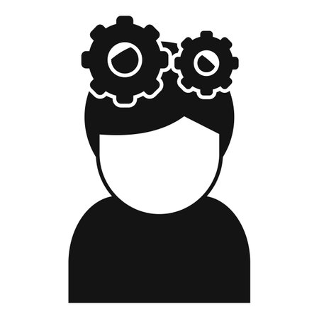 Gear values icon simple vector. Core value. Purpose trustのイラスト素材