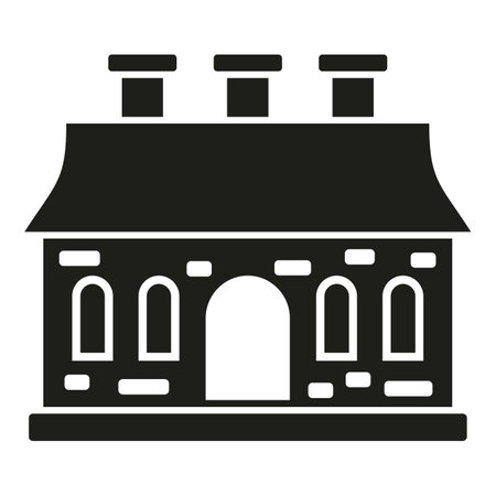 Halloween house icon simple vector. Horror night. Castle fearのイラスト素材