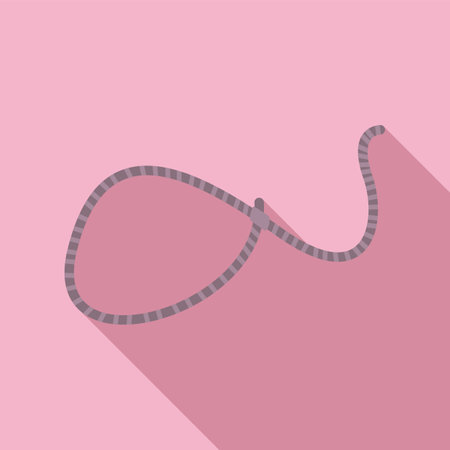 Vintage lasso icon flat vector. Cowboy rope. Cord borderのイラスト素材