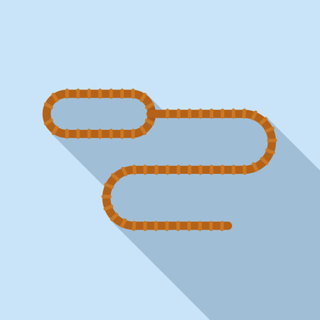 Skein lasso icon flat vector. Rope cowboy. Rodeo cordのイラスト素材